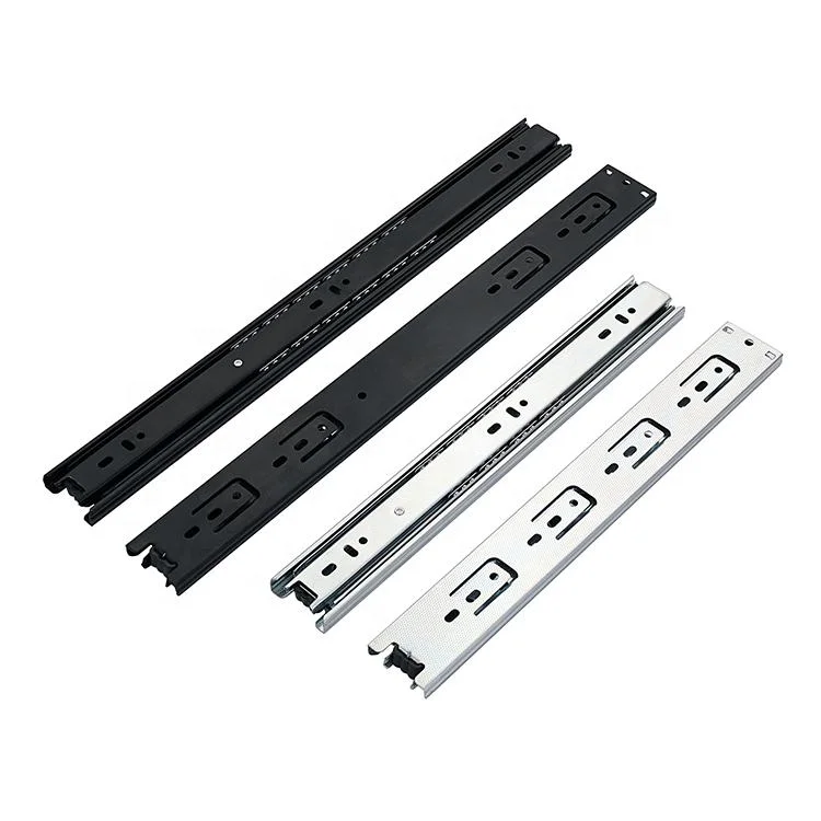 Cheaper Jieyang 42mm Iron Regular Factory Furniture Heavy Duty Fitting Steel Ball Bearing Accessories Telescopic Rail Drawer Slides