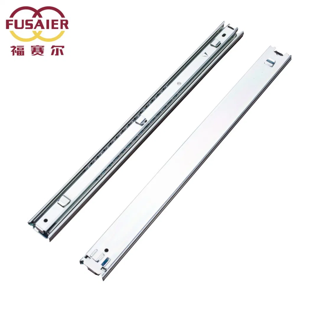 35mm Width Zinc Plated Dining Table Drawer Slide with Bayonet for Sale