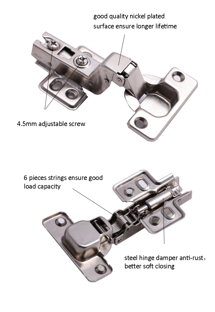 Hinge Manufacturer 3D Two Way Adjustable Self Closing Hinges Kitchen Clip on Mounted Hidden Hydraulic Cabinet Hinge