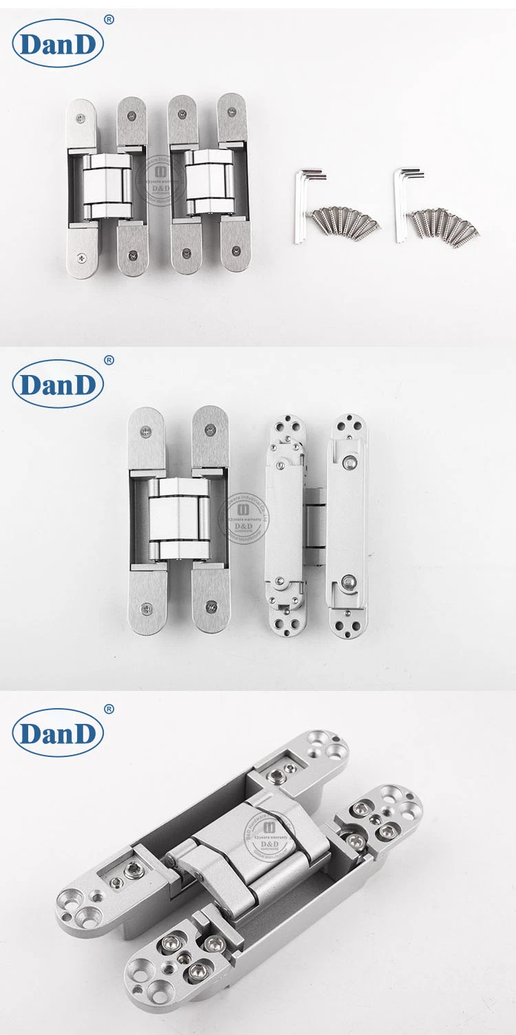 180 Degree Zinc Alloy 3D Adjusting Heavy Duty Gate Cabinet Butt Conceal Furniture Hardware Modern Secret Wood Commercial Concealed Invisible Hidden Door Hinge