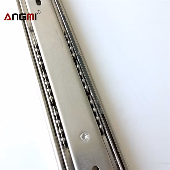 安価な Jieyang 42 ミリメートル鉄通常の工場の家具ヘビーデューティフィッティング鋼ボールベアリングアクセサリー伸縮レール引き出しスライド